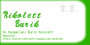 nikolett burik business card